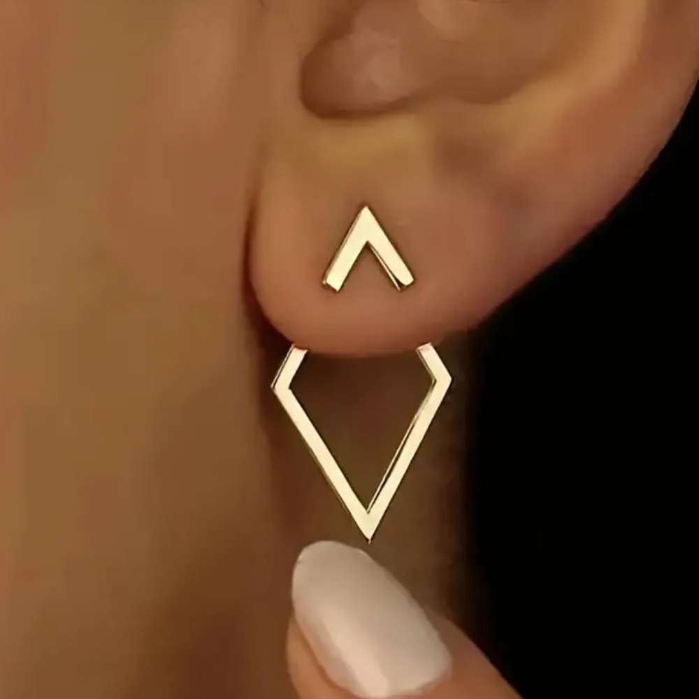 14k gold plated Elegant Gold Geometric Earrings